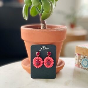 J. Crew Vibrant Coral and Red Earrings